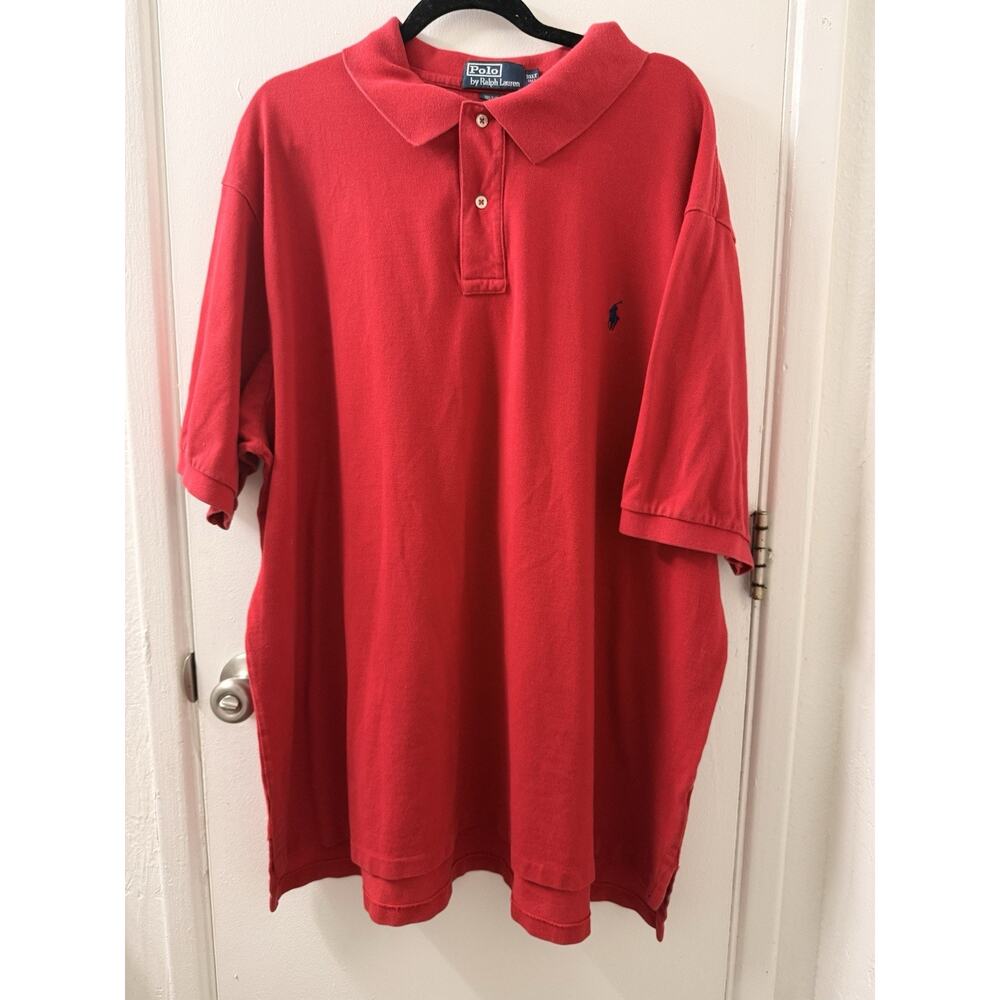 Polo Ralph Lauren Red Polo Shirt 3XLT Big & Tall Logo Embroidered